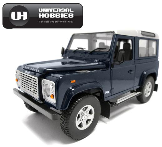 Universal Hobbies 1/18 Land Rover Defender 90 TD5 Wagon Blu-Slvr